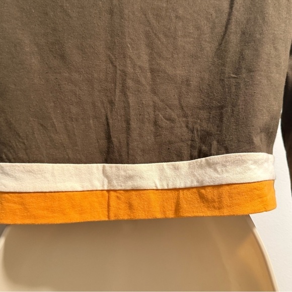 Philosophy of Paek Long Sleeve Brown Stripe Crop Top Medium - Picture 10 of 15